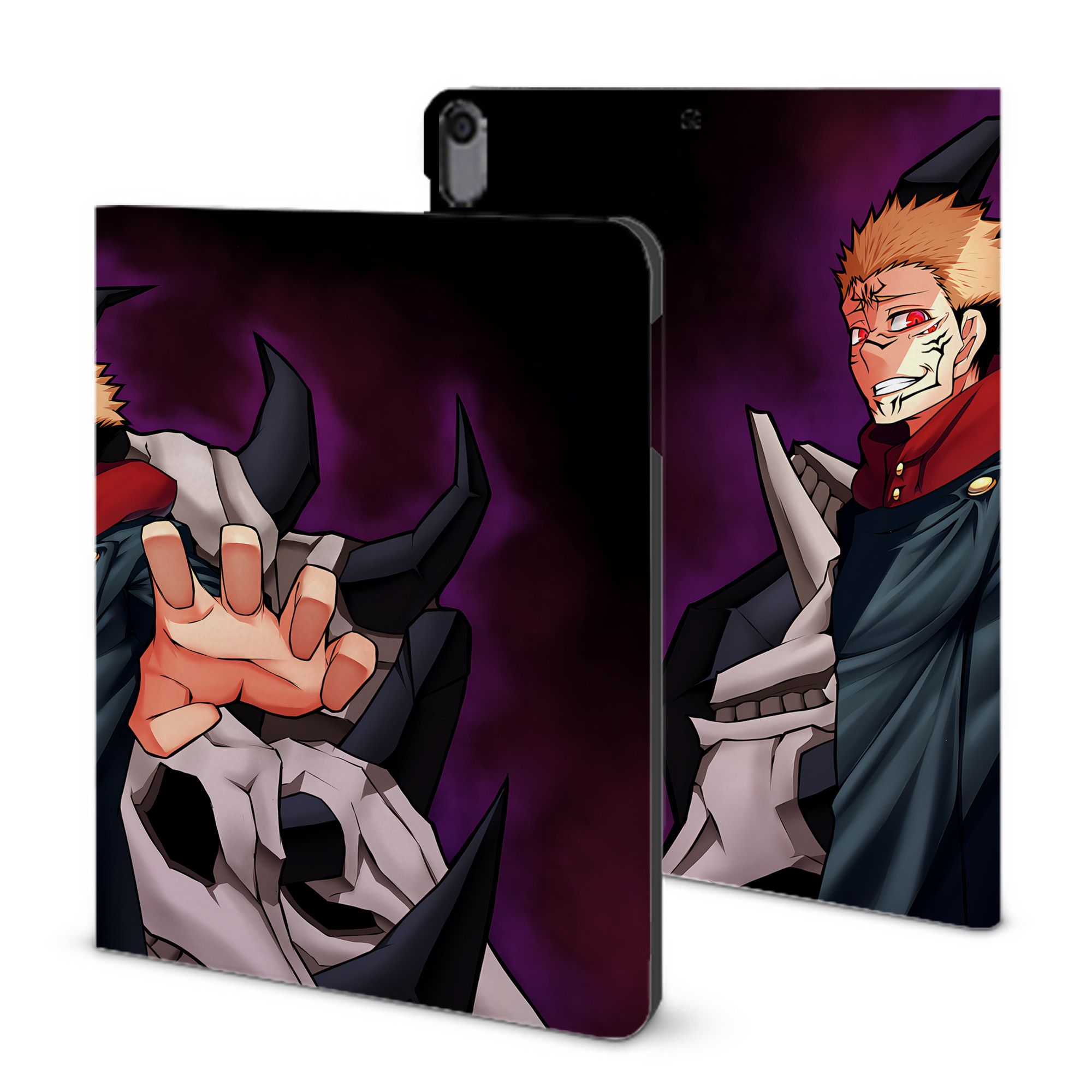 （画像用） 呪術廻戦 Jujutsu Kaisen IPad ケース ブック型 PUレザー TPU 耐衝撃 軽量 薄型 ペン収納なし 全面保護 IPad 各モデル対応